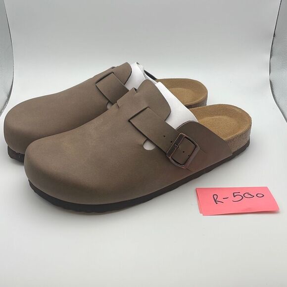 CUSHIONAIRE Slip-On Buckle Clog with Cork Footbed SIZE 9 BROWN - Picture 3 of 7